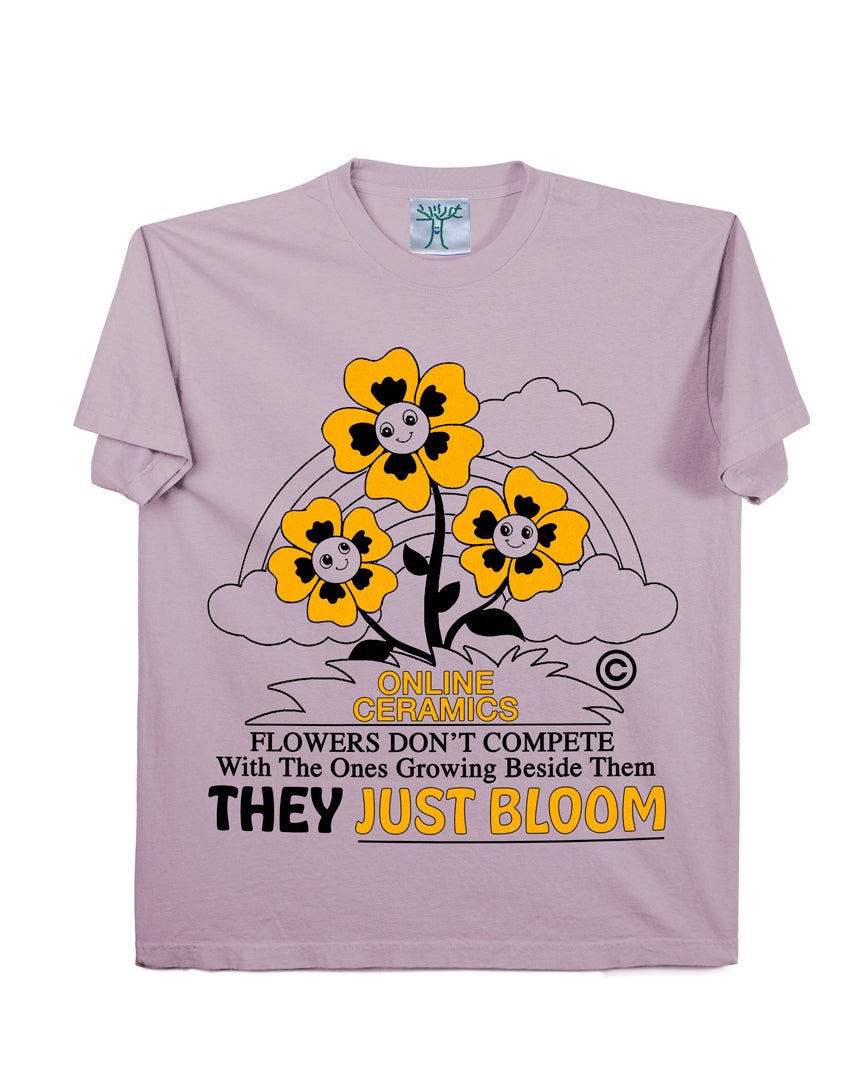 Online Ceramics Just Bloom Purple T-Shirt