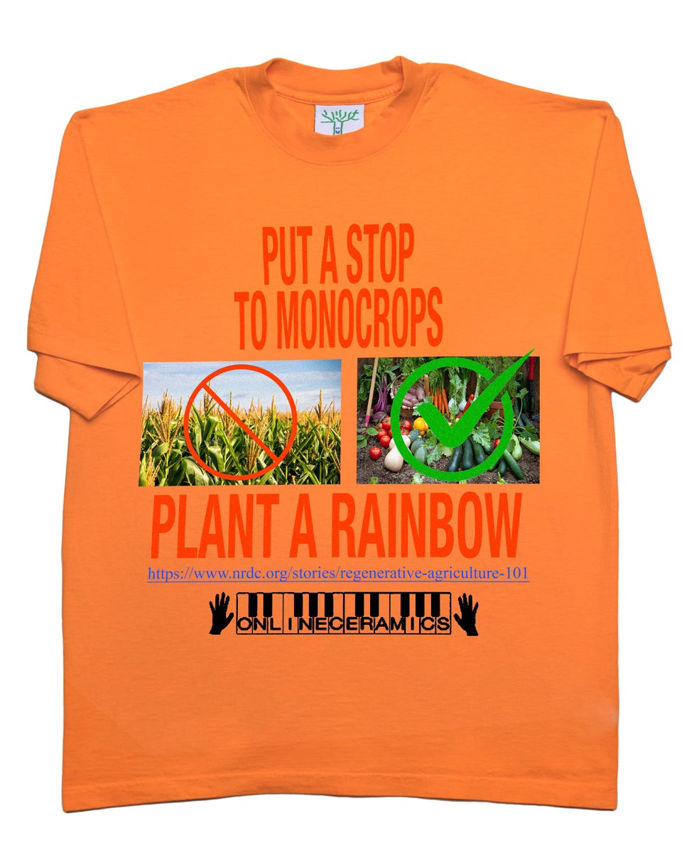 Online Ceramics Stop Monocropping T-Shirt - Image 2